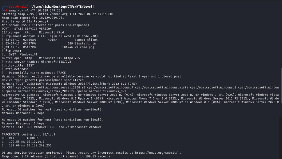Nmap Scan Screenshot