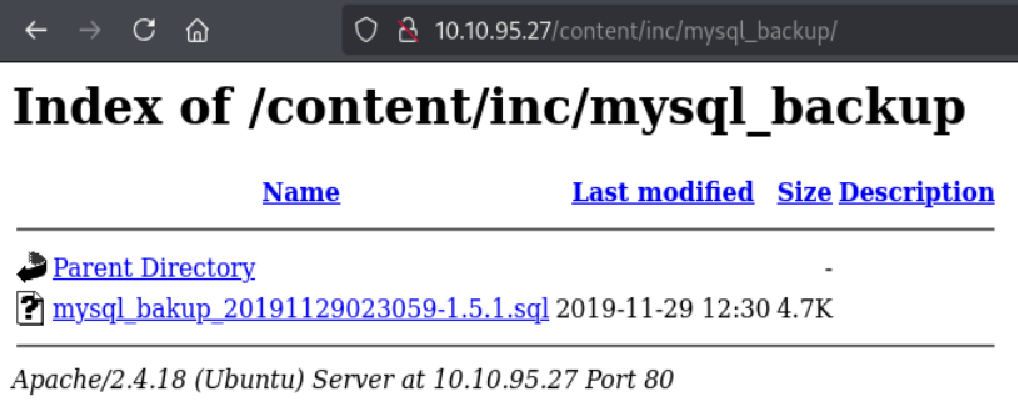 Accessing MySQL Backup Directory